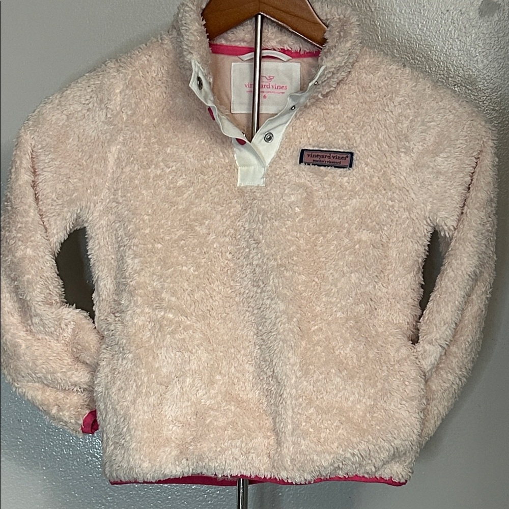 EUC Vineyard Vines Kids' Pink Fleece Jacket